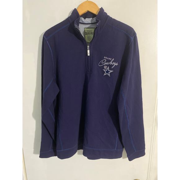 Tommy Bahama NFL pullover sweater NEW men’s size L navy blue Dallas cowboys - Picture 1 of 8